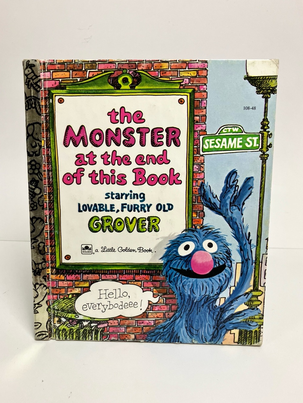 Vintage Sesame Street Monster at the End of this Book Jon Stone Golden Book